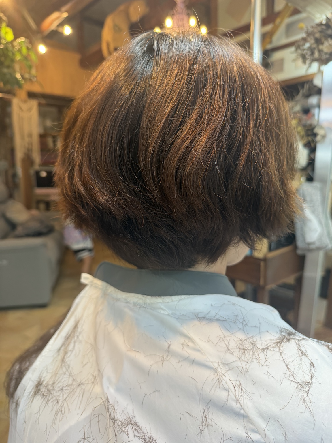 くせ毛ショートボブのカット施術例